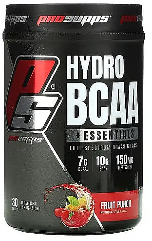 Предтренировочный комплекс - Pro Supps Hydro BCAA + Essentials Fruit Punch — фото N3