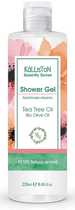 Гель для душу з олією чайного дерева й органічною оливковою олією - Kalliston Shower Gel With Tea Tree & Olive Oil — фото N1