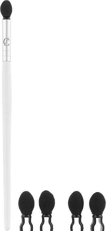Аппликатор для теней со сменными насадками №5, белая - Couleur Caramel — фото N1