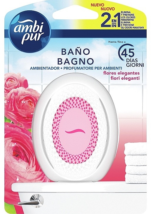 Ароматизатор для ванни "Елегантні квіти" - Ambi Pur Bathroom Air Freshner  — фото N1