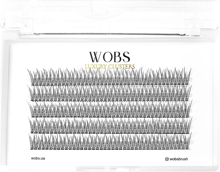 Накладные пучковые ресницы, 5 лент, 12mm - WoBs Fish Tail 10D — фото N1