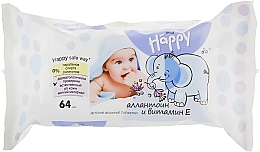 Влажные салфетки c витамином Е, 64 шт - Bella Baby Happy Vit E & Allantoin — фото N1