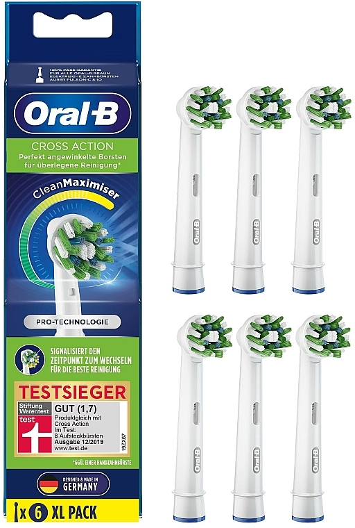 Змінна насадка для електричної зубної щітки, 6 шт. - Oral-B Cross Action CleanMaximiser — фото N1