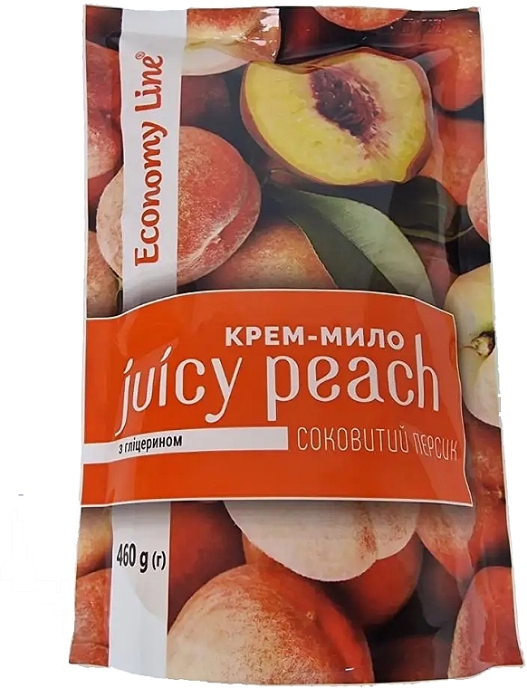 Жидкое крем-мыло "Сочный персик" с глицерином - Economy Line Juicy Peach Cream Soap — фото N8