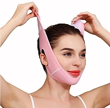 Маска, моделирующая овал лица дышащая, розовая - Yeye V-line Mask — фото N4
