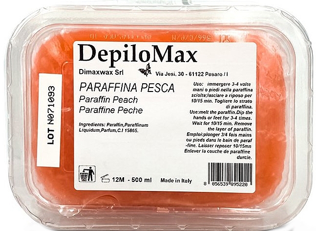 Косметический парафин "Персик" - DimaxWax DepiloMax Parafin Peach — фото N1