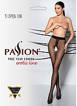Парфумерія, косметика Колготки еротичні з вирізом Tiopen 018, 20 Den, black - Passion