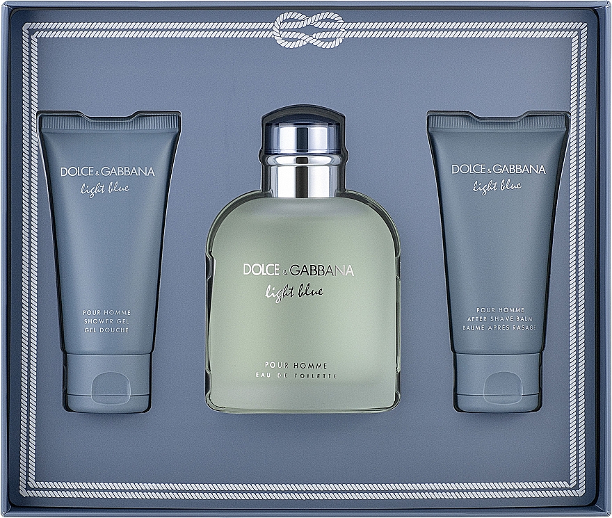 Dolce&Gabbana Light Blue Pour Homme - Набір (edt/125ml + sh/gel/50ml + ash/balm/50ml) — фото N2