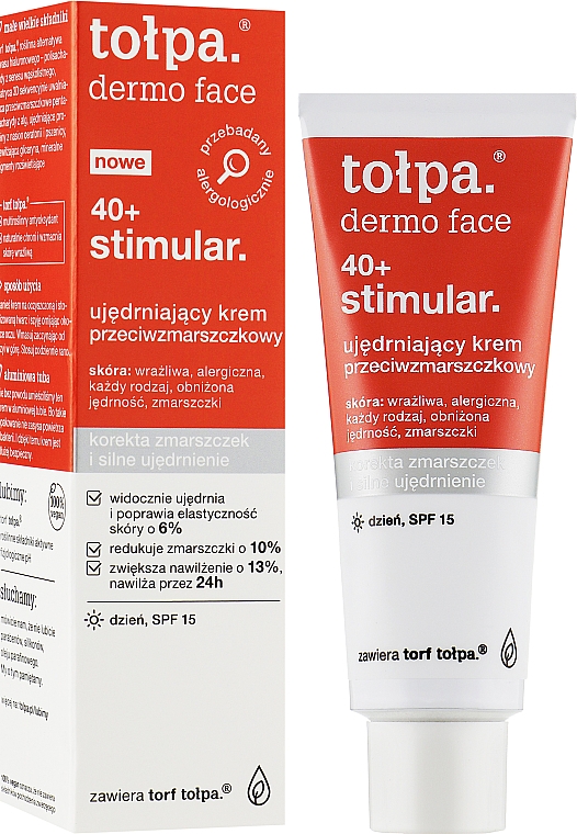 Крем для сухої шкіри - Tolpa Dermo Face Stimular 40+ Cream SPF15 — фото N2