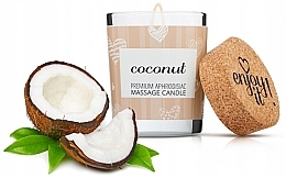 Свічка для масажу "Кокос" - Magnetifico Enjoy It Premium Aphrodisiac Massage Candle Coconut — фото N2