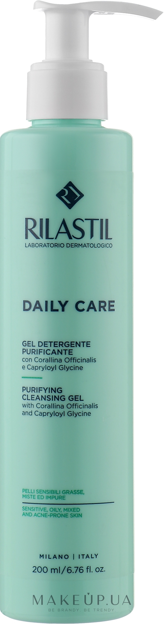 Очищувальний гель для схильної до жирності шкіри обличчя - Rilastil Daily Care Purifying Cleansing Gel — фото 200ml