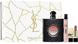 Парфумерія, косметика Yves Saint Laurent Black Opium - Набор (edp/90ml + edp/10ml + lipstick/2g)