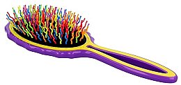 Щетка для волос, желто-фиолетовая - Twish Big Handy Hair Brush Violet-Yellow — фото N1
