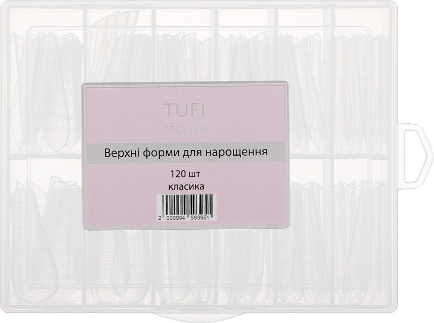 Верхние формы для наращивания, классика, 120 шт. - Tufi Profi Premium