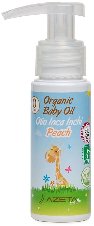 Органическое персиковое масло для малышей с инка инчи - Azeta Bio Organic Baby Peach Oil Inca Inchi — фото N2