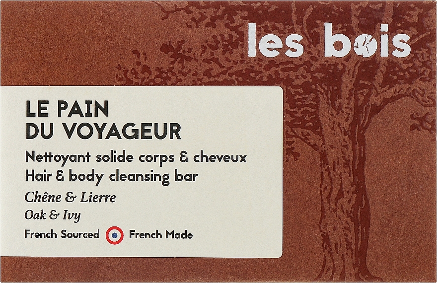 Универсальное твердое мыло для тела и волос с экстрактом коры дуба и плюща - Les Bois Le Pain Du Voyageur Oak & Ivy Hair & Body Cleansing Bar — фото N2