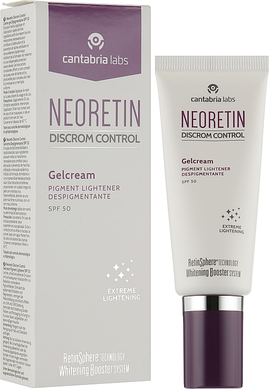 Осветляющий крем-гель для кожи с пигментацией - Cantabria Labs Neoretin Gelcream SPF50 — фото N2