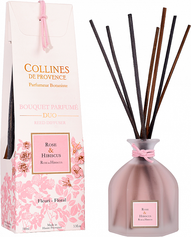 Аромадиффузор "Роза и Гибискус" - Collines de Provence Bouquet Aromatique Rose & Hibiskus — фото N1
