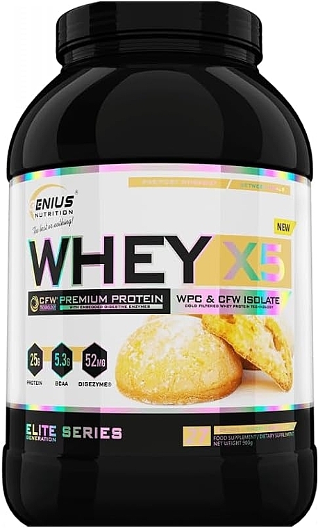 Протеин "Печенье Biscotti" - Genius Nutrition Whey-X5 Premium Protein Biscotti Cookies — фото N1