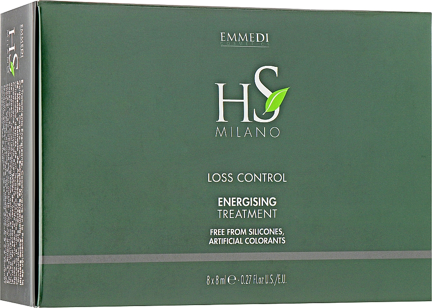 Лосьйон в ампулах проти випадання, для росту волосся - HS Milano Loss Control Energising Treatment — фото N1