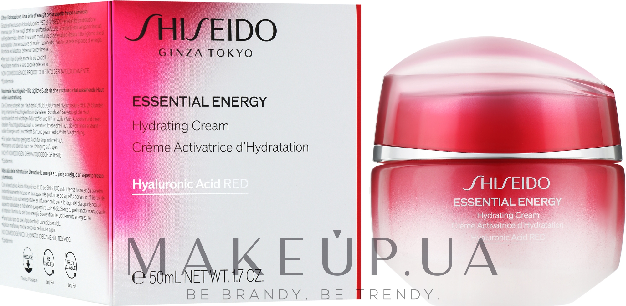 Зволожувальний крем для обличчя з екстрактом кореня женьшеню  - Shiseido Essential Energy Hydrating Cream — фото 50ml