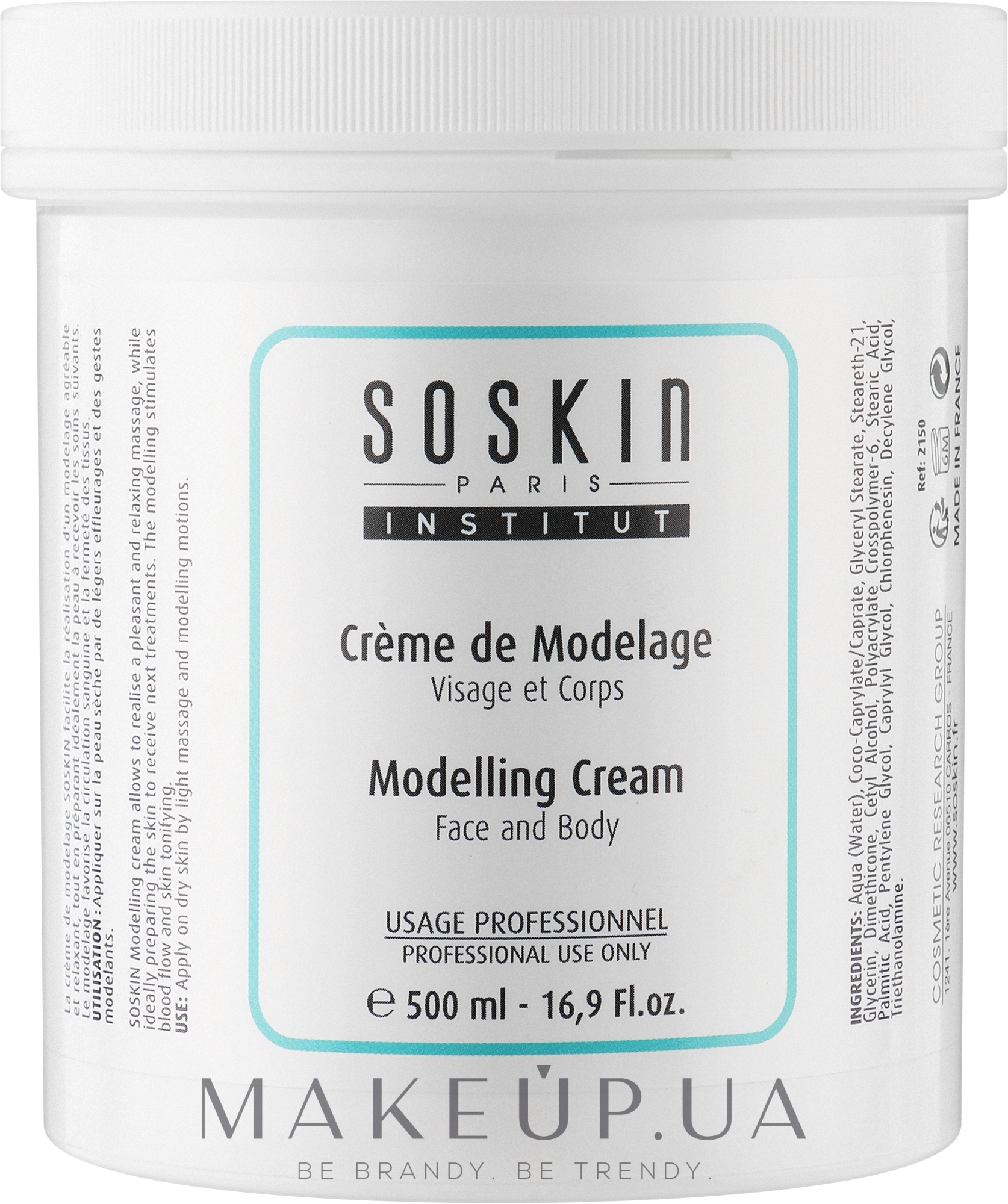 Моделирующий массажный крем для лица и тела - Soskin Face & Body Modelling Cream — фото 500ml