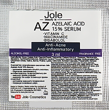 Духи, Парфюмерия, косметика Сыворотка для лица от акне с азелаиновой кислотой 15% - Jole Anti Acne Azelaic 15 % Acid Serum (пробник)