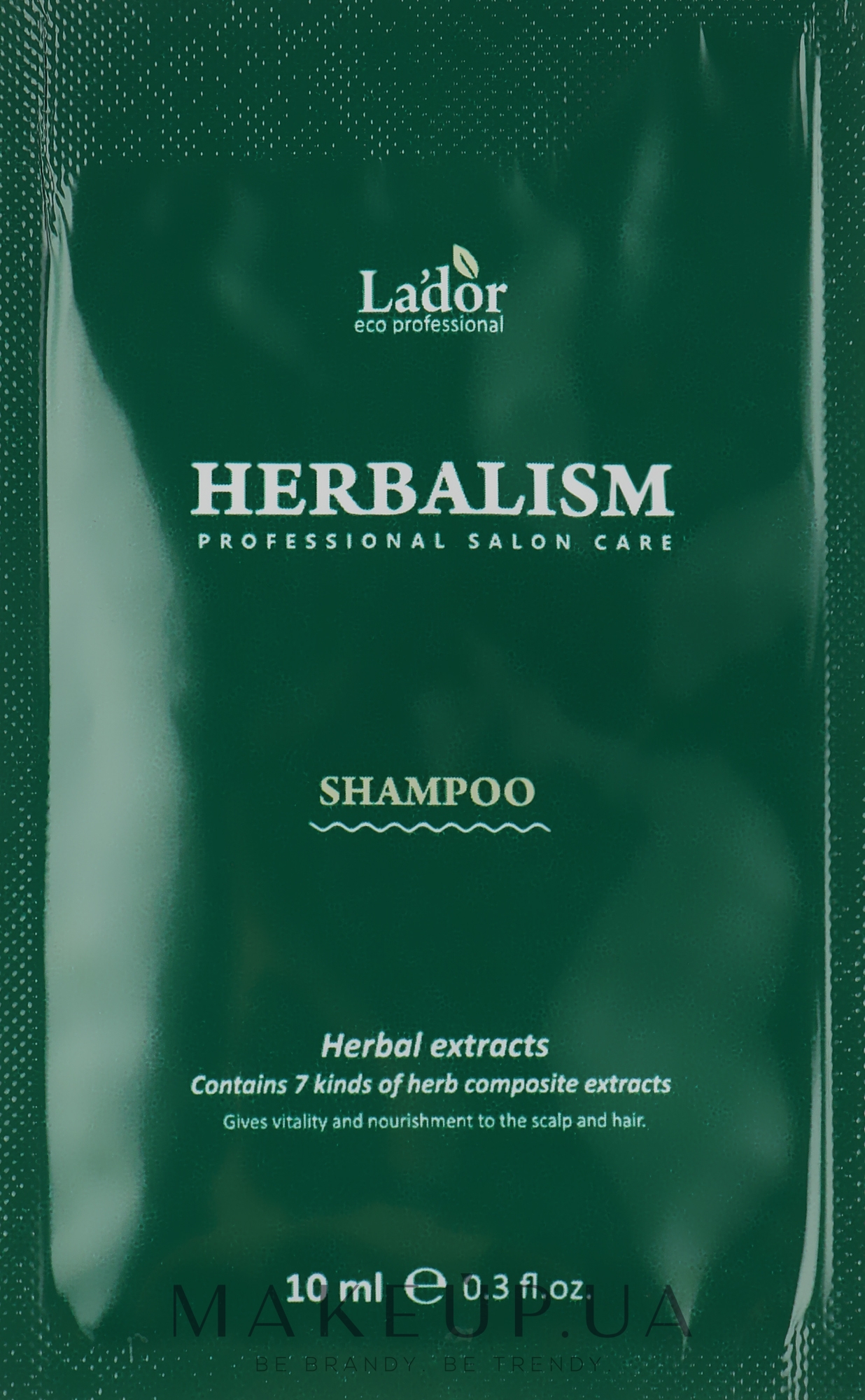 Шампунь успокаивающий с травяными экстрактами - La'dor Herbalism Shampoo (пробник) — фото 10ml