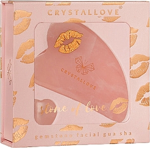Набір - Crystallove Selflove Rose Quartz Gua Sha Set