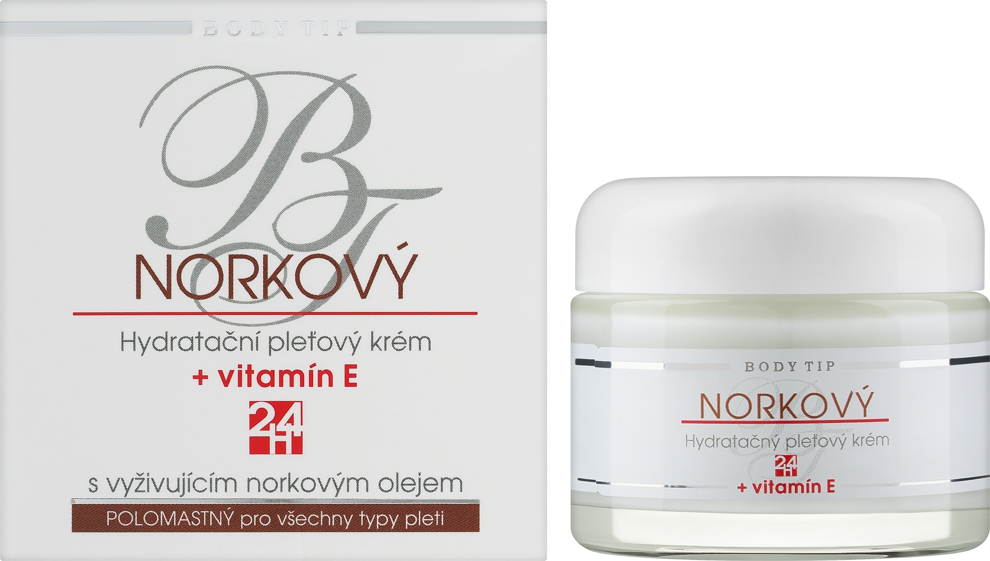 Зволожувальний крем для шкіри з вітаміном Е - Vivaco Body Tip Moisturizing Skin Cream — фото 50ml