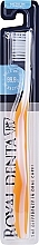 Зубная щетка средней мягкости с наночастицами серебра, оранжевая - Royal Denta Silver Medium Toothbrush — фото N1