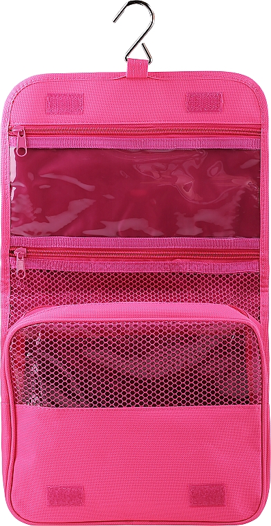 Косметичка туристическая с крючком, 94880, розовая с серым - Top Choice — фото N2