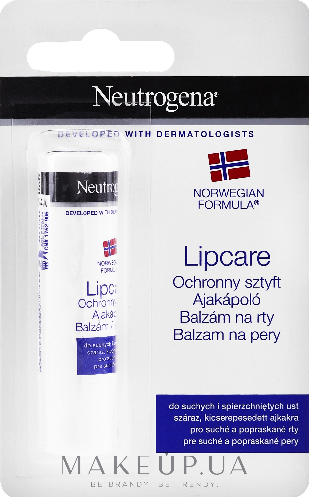 Защитная помада для губ "Норвежская формула" - Neutrogena Norwegian Formula Lipcare SPF4 — фото 4.8g