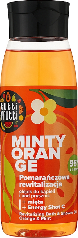 Відновлювальна олія для ванни та душу "Апельсин і м'ята" - Farmona Tutti Frutti Orange And Mint Bath And Shower Oil