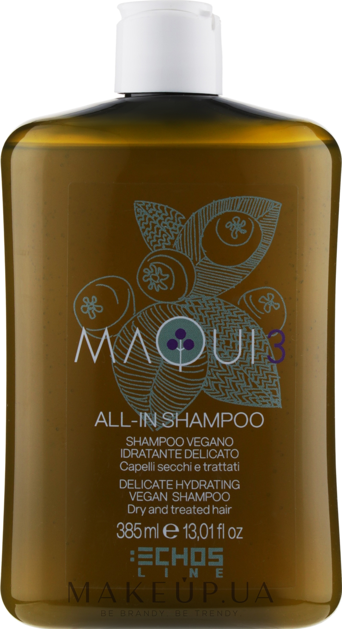 Деликатный увлажняющий шампунь - Echosline Maqui 3 Delicate Hydrating Vegan Shampoo — фото 385ml