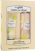 Парфумерія, косметика Набір - I Love Signature Hand & Body Duo Vanilla Milk (h/cr/100ml + b/wash/360ml)