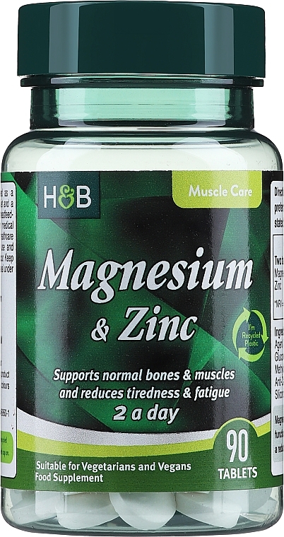 Харчова добавка "Магній з цинком" - Holland & Barrett Magnesium With Zinc — фото N1