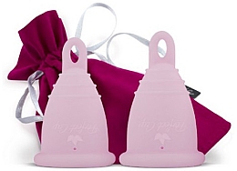 Набір менструальних чаш без картонної упаковки, рожеві, розмір S-M - Perfect Cup Zero Waste — фото N1