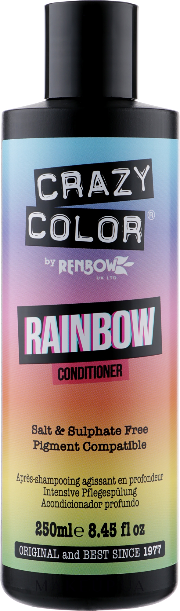 Безсульфатный радужный кондиционер для волос - Crazy Colour Rainbow Care Conditioner — фото 250ml