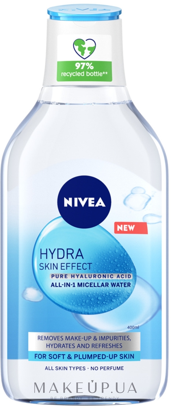 Мицеллярная вода с гиалуроновой кислотой - NIVEA HYDRA Skin Effect — фото 400ml