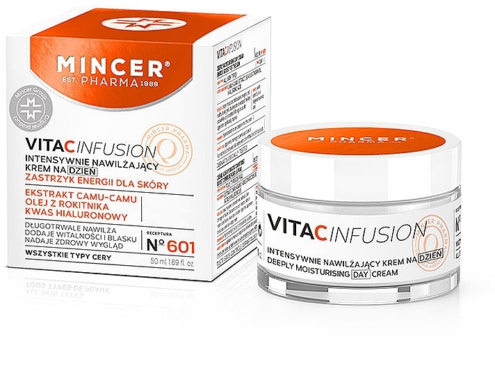Зволожувальний денний крем для обличчя  - Mincer Pharma Vita C Infusion Deeply Moisturising Day Cream № 601 — фото N1