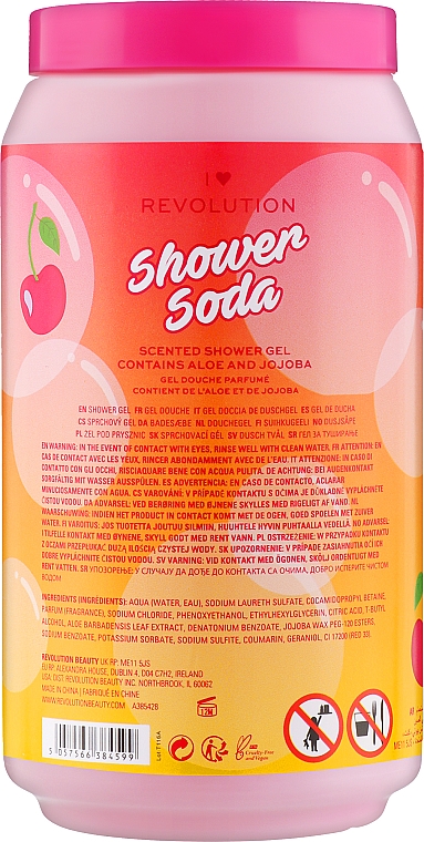 Гель для душу з ароматом вишні - I Heart Revolution Tasty Shower Soda Cherry Scented Shower Gel — фото N2