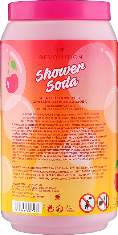 Гель для душа с ароматом вишни - I Heart Revolution Tasty Shower Soda Cherry Scented Shower Gel — фото N2