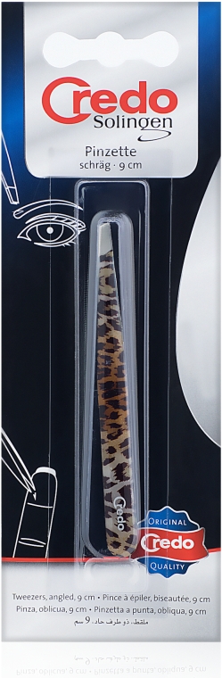 Пинцет Afrika для бровей скошенный 9 см, 16011 - Credo Solingen — фото N1