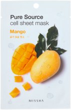 Парфумерія, косметика Тканинна маска з манго - Missha Pure Source Cell Sheet Mask Mango