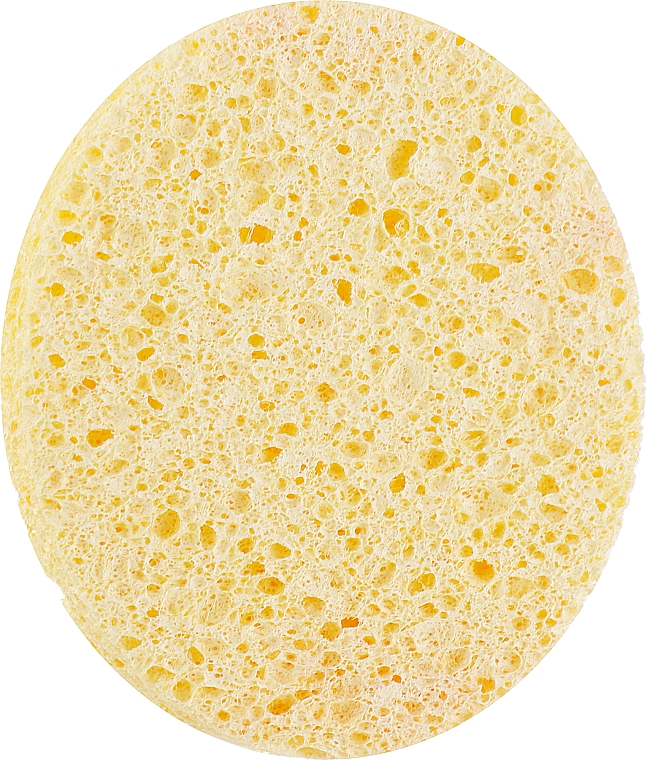 Спонж для умивання "Овал", SP-513, 8 х 9 см., жовтий - Silver Style — фото N1