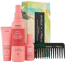 Духи, Парфюмерия, косметика Набор - Aveda Nutriplenish Light Moisture Collection (shm/50ml + h/cond/50ml + h/cond/spr/200ml + comb)