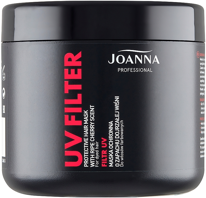Маска с фильтром UV для окрашенных волос с ароматом вишни - Joanna Professional Hair Mask