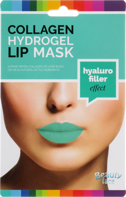 Коллагеновая гидрогелевая маска для губ - Beauty Face Collagen Hydrogel Lip Mask Hyaluro Filler — фото N1