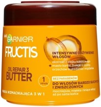 Духи, Парфюмерия, косметика Маска для сухих и поврежденных волос - Garnier Fructis Oil Repair 3 Butter Mask